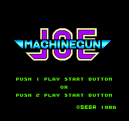 Comical Machine Gun Joe Title Screen